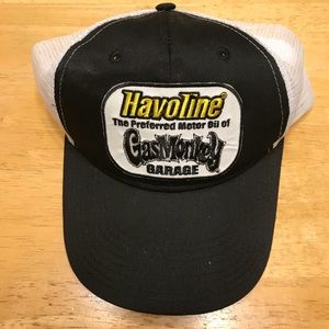 Havoline Gas Monkey Garage Trucker Hat Black White
